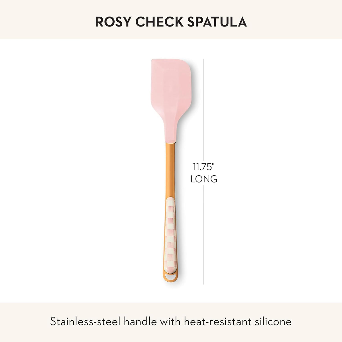 Silicone Spatula, Black-and-White Courtly Check