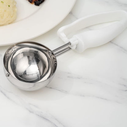 Ice Cream Scoop 1 Case 1.4 oz Stainless Steel Portioner Commercial Kitchen Tool Comfortable Grip Dishwasher-Safe Ambidextrous Handle