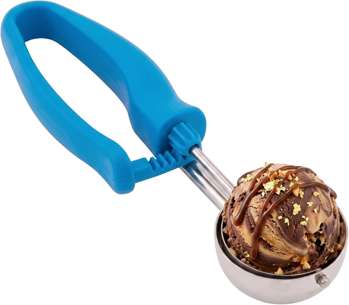Ice Cream Scoop 1 Case 1.4 oz Stainless Steel Portioner Commercial Kitchen Tool Comfortable Grip Dishwasher-Safe Ambidextrous Handle