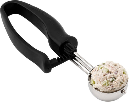 Ice Cream Scoop 1 Case 1.4 oz Stainless Steel Portioner Commercial Kitchen Tool Comfortable Grip Dishwasher-Safe Ambidextrous Handle
