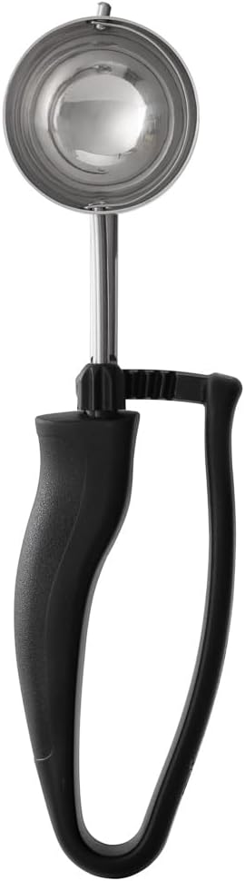 Ice Cream Scoop 1 Case 1.4 oz Stainless Steel Portioner Commercial Kitchen Tool Comfortable Grip Dishwasher-Safe Ambidextrous Handle