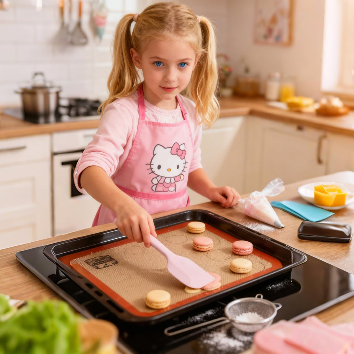 Silicone Spatula Set - Rubber Spatula - 600°F Heat Resistant Baking Spoon & Spatulas (Pink)