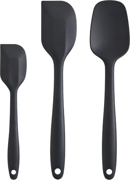 Silicone Spatula Set - Rubber Spatula - 600°F Heat Resistant Baking Spoon & Spatulas (Pink)