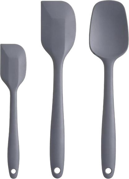 Silicone Spatula Set - Rubber Spatula - 600°F Heat Resistant Baking Spoon & Spatulas (Pink)