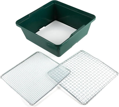 Mesh Garden Sieve, Fine Galvanized Screen for Efficient Soil Sifting and Planting Preparation, 14.25”x12.75”x5.5” (Standard)