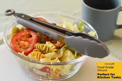 Stainless Steel Kitchen Tongs 9-Inch Cooking Tongs, Set of 3