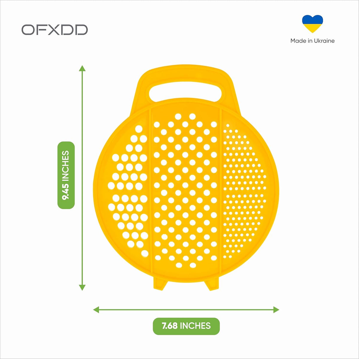 Grater for Kitchen with Handle - Shredder kitchen for Potato, Carrot, Ginger, Garlic - Plastic Food Hand Grater - Round Slicer for Fruits and Vegetables