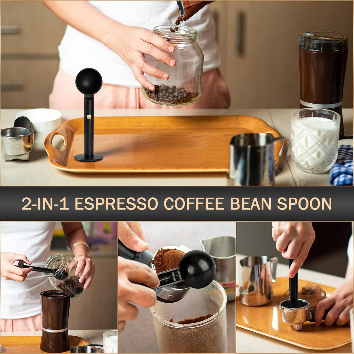 2-In-1 Espresso Coffee Bean Spoon - Replacement for 7313286119 & for BVMC