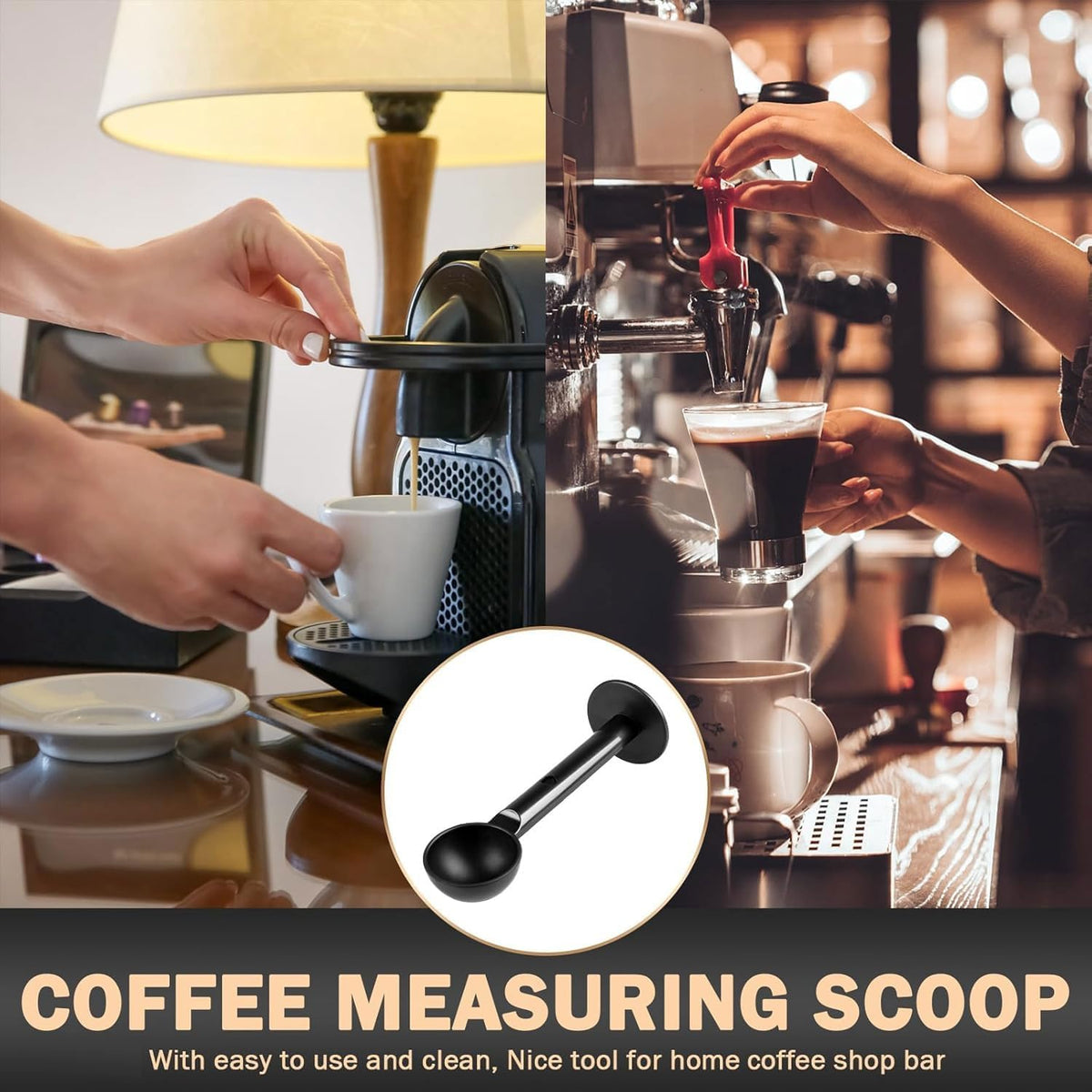 2-In-1 Espresso Coffee Bean Spoon - Replacement for 7313286119 & for BVMC
