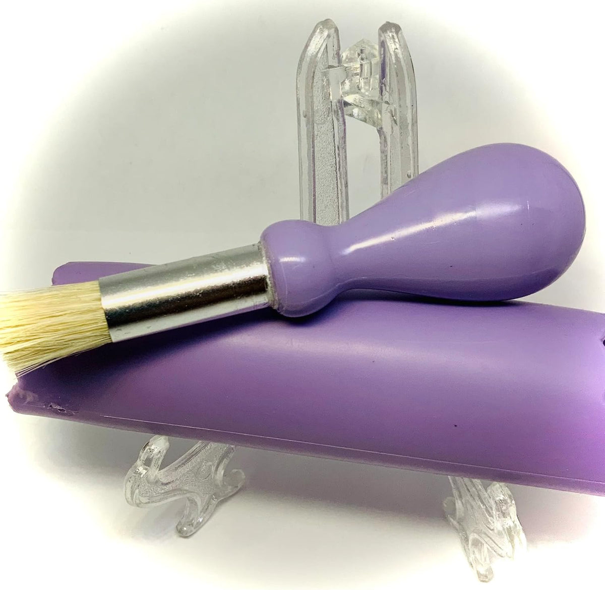 Premium Ceramic Garlic Grater Plate Set - Purple Embossed