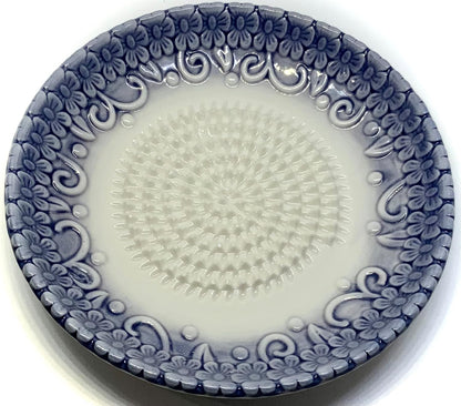 Premium Ceramic Garlic Grater Plate Set - Purple Embossed