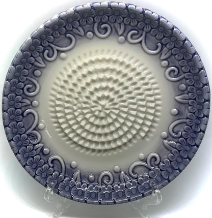Premium Ceramic Garlic Grater Plate Set - Purple Embossed