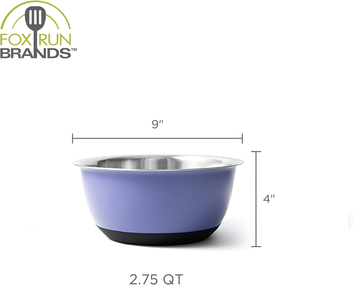 Fox Run Large Stainless Steel Mixing Bowl, 6.25-Quart, 11.75 x 5.5 inches, Metallic