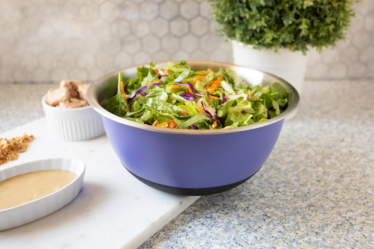 Fox Run Large Stainless Steel Mixing Bowl, 6.25-Quart, 11.75 x 5.5 inches, Metallic