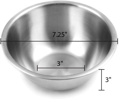 Fox Run Large Stainless Steel Mixing Bowl, 6.25-Quart, 11.75 x 5.5 inches, Metallic