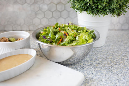 Fox Run Large Stainless Steel Mixing Bowl, 6.25-Quart, 11.75 x 5.5 inches, Metallic