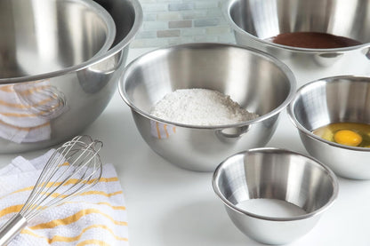 Fox Run Large Stainless Steel Mixing Bowl, 6.25-Quart, 11.75 x 5.5 inches, Metallic