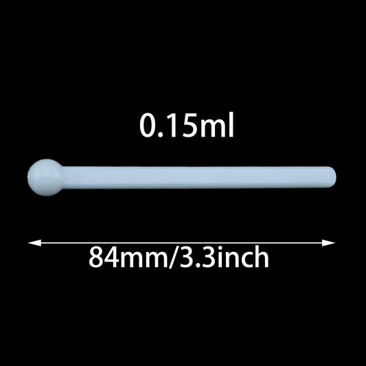 50pcs 0.15ml Static-Free Micro Scoop Mini Milligram Measuring Spoons, White