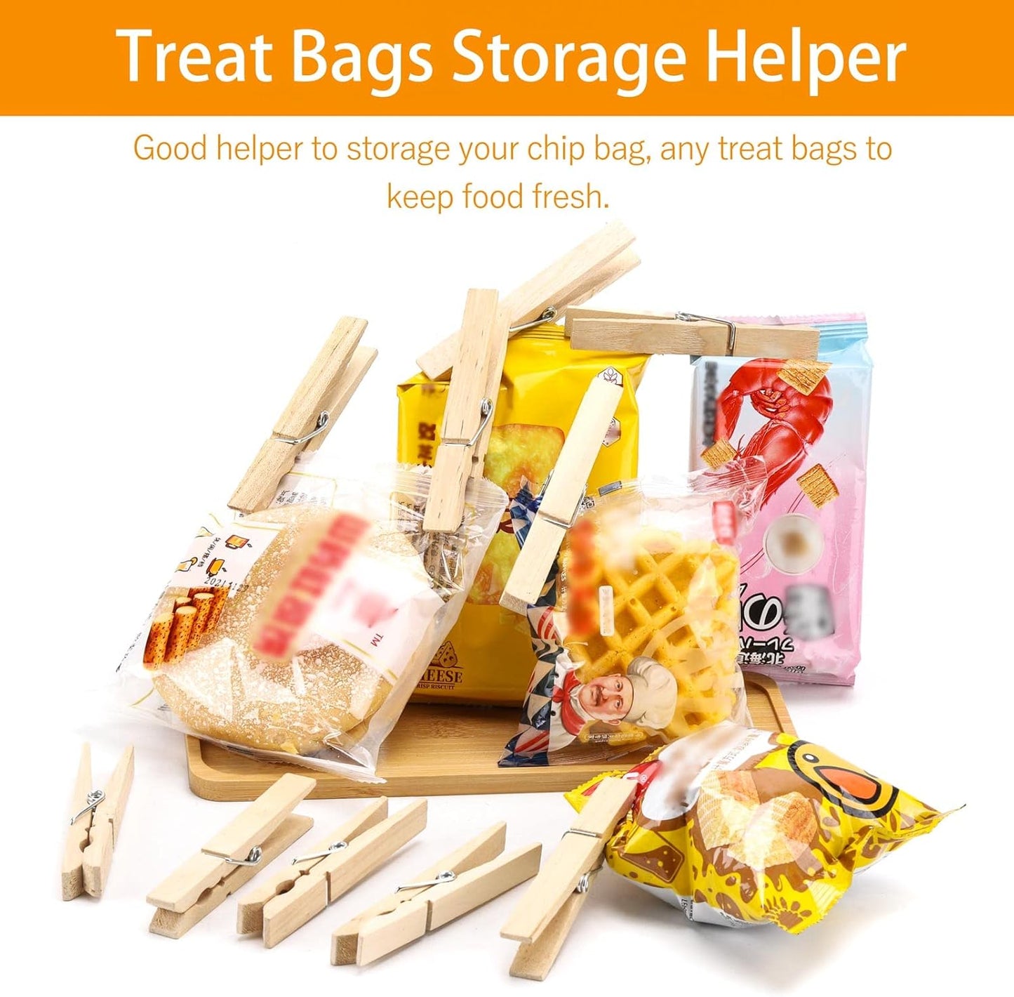 100pcs Clothes Pins Wooden Clothespins 3inch Heavy Duty Wood Clips for Hanging Clothes Pictures Outdoor