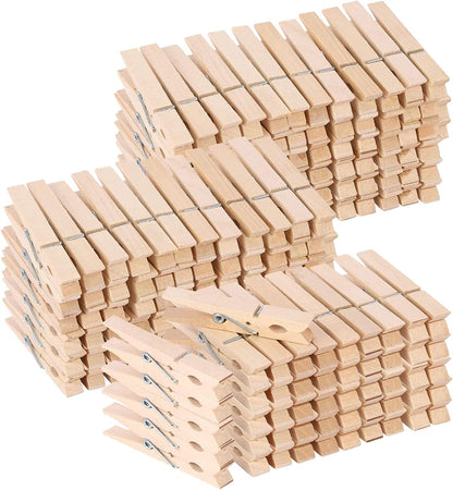 100pcs Clothes Pins Wooden Clothespins 3inch Heavy Duty Wood Clips for Hanging Clothes Pictures Outdoor