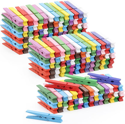 100pcs Clothes Pins Wooden Clothespins 3inch Heavy Duty Wood Clips for Hanging Clothes Pictures Outdoor