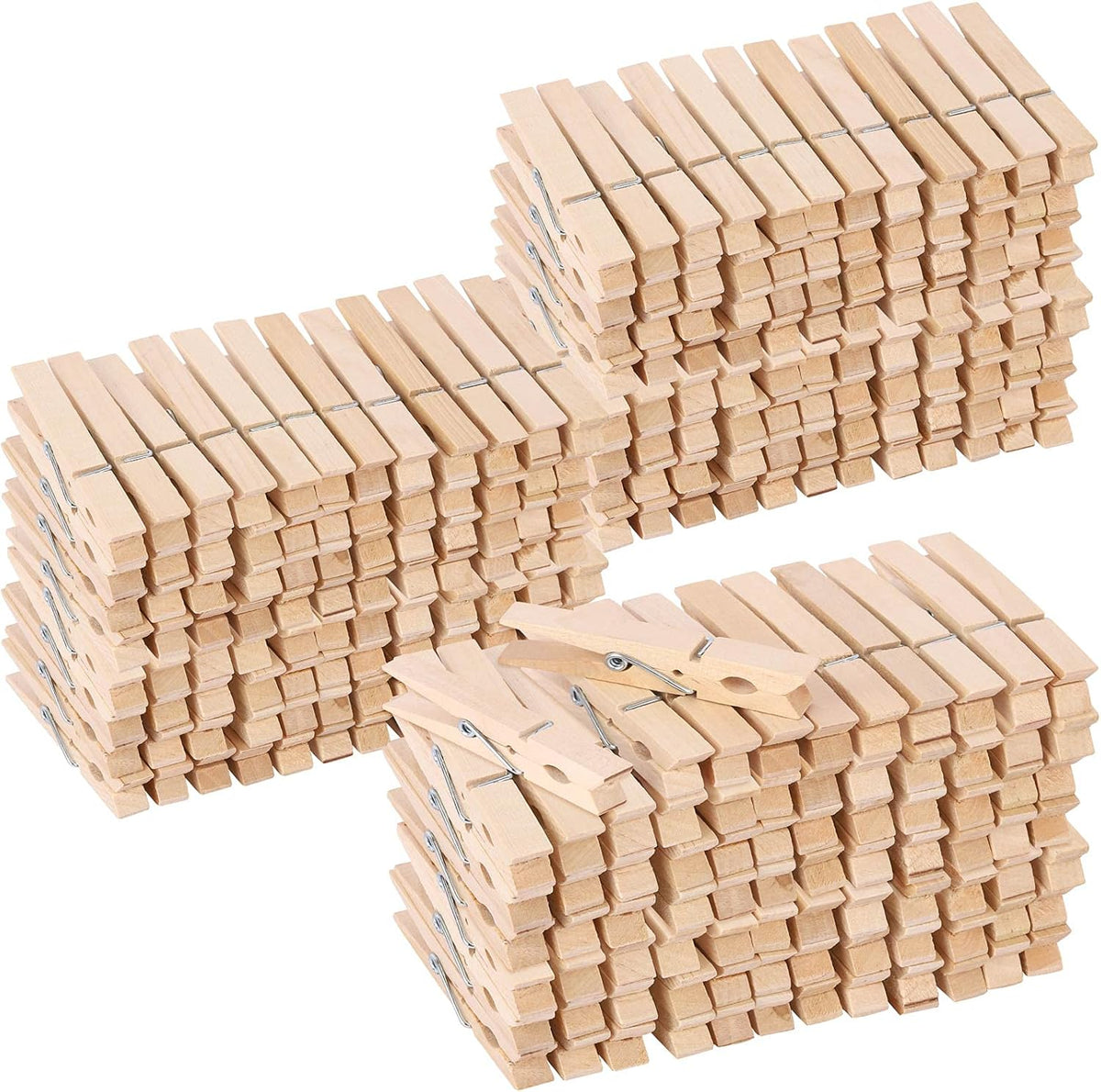 100pcs Clothes Pins Wooden Clothespins 3inch Heavy Duty Wood Clips for Hanging Clothes Pictures Outdoor