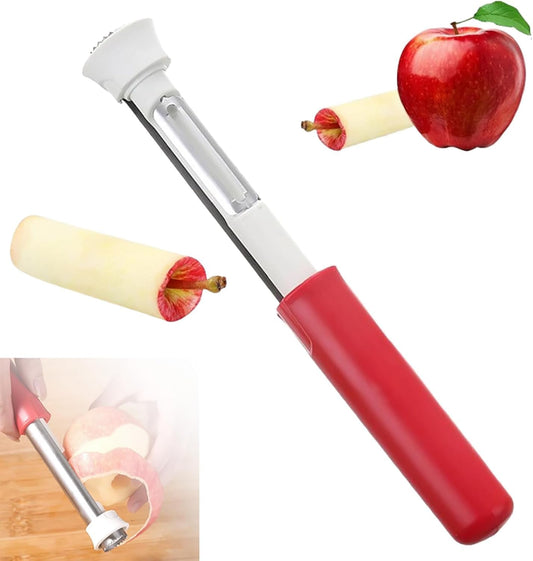 2 in 1 Stainless Steel Fruit Corer & Peeler - 2026 New Kitchen Apple Core Removal Tool,2 in 1 Apple Corer and Peeler Tool (A, 1PCS)