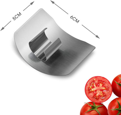 1PCS Stainless Steel Onion Holder Slicer, 2PCS Finger Guard, Holder Slicer for Vegetables, Tomato, Lemon, Meat
