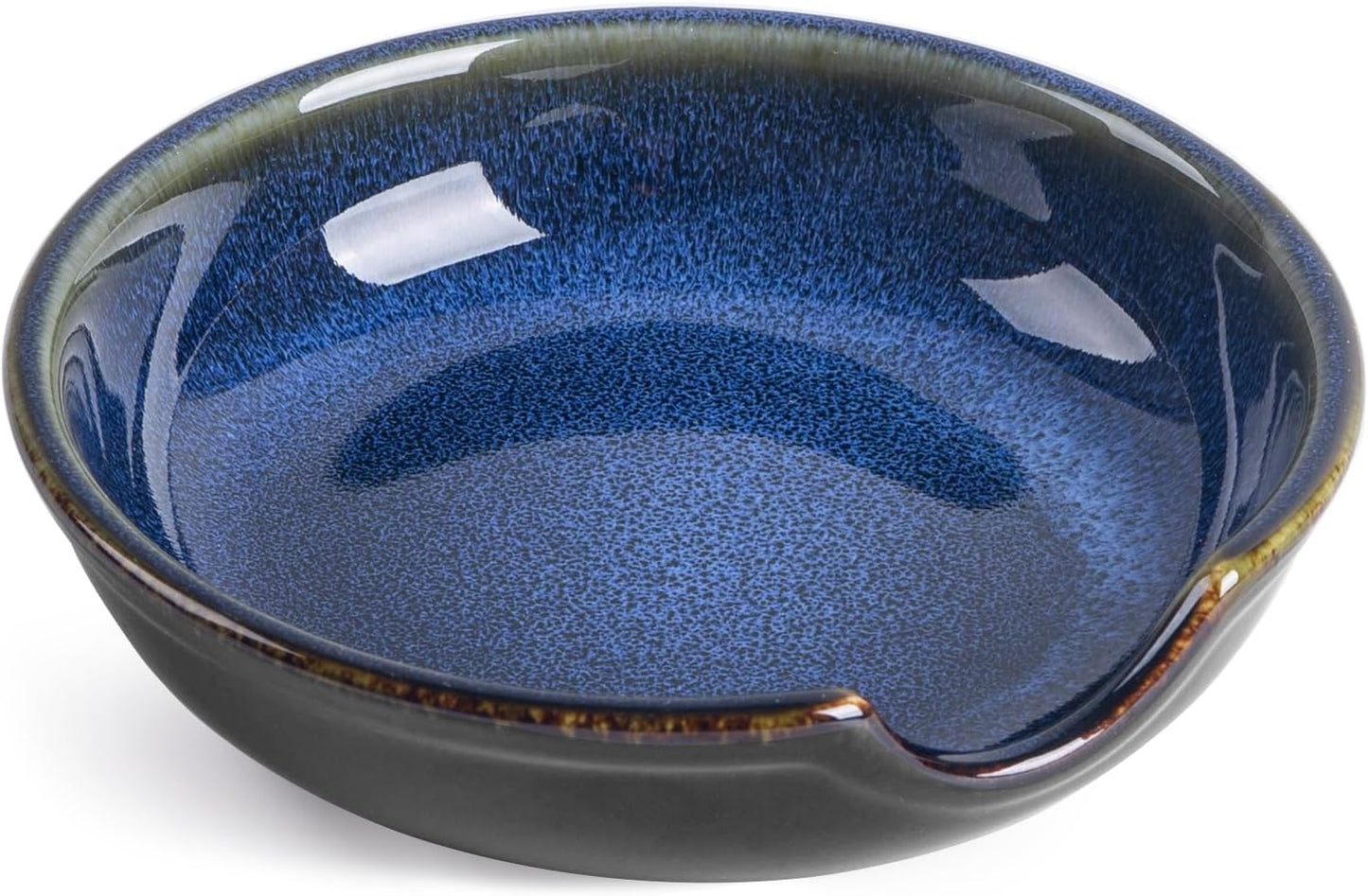 Ceramic Spoon Rest for Stove Top, Spoon Holder for Kitchen Counter, Coffee Spoon Holder, Heat-Resistant Cooking Utensil Rest for Spoons Ladles Spatula (Blue)