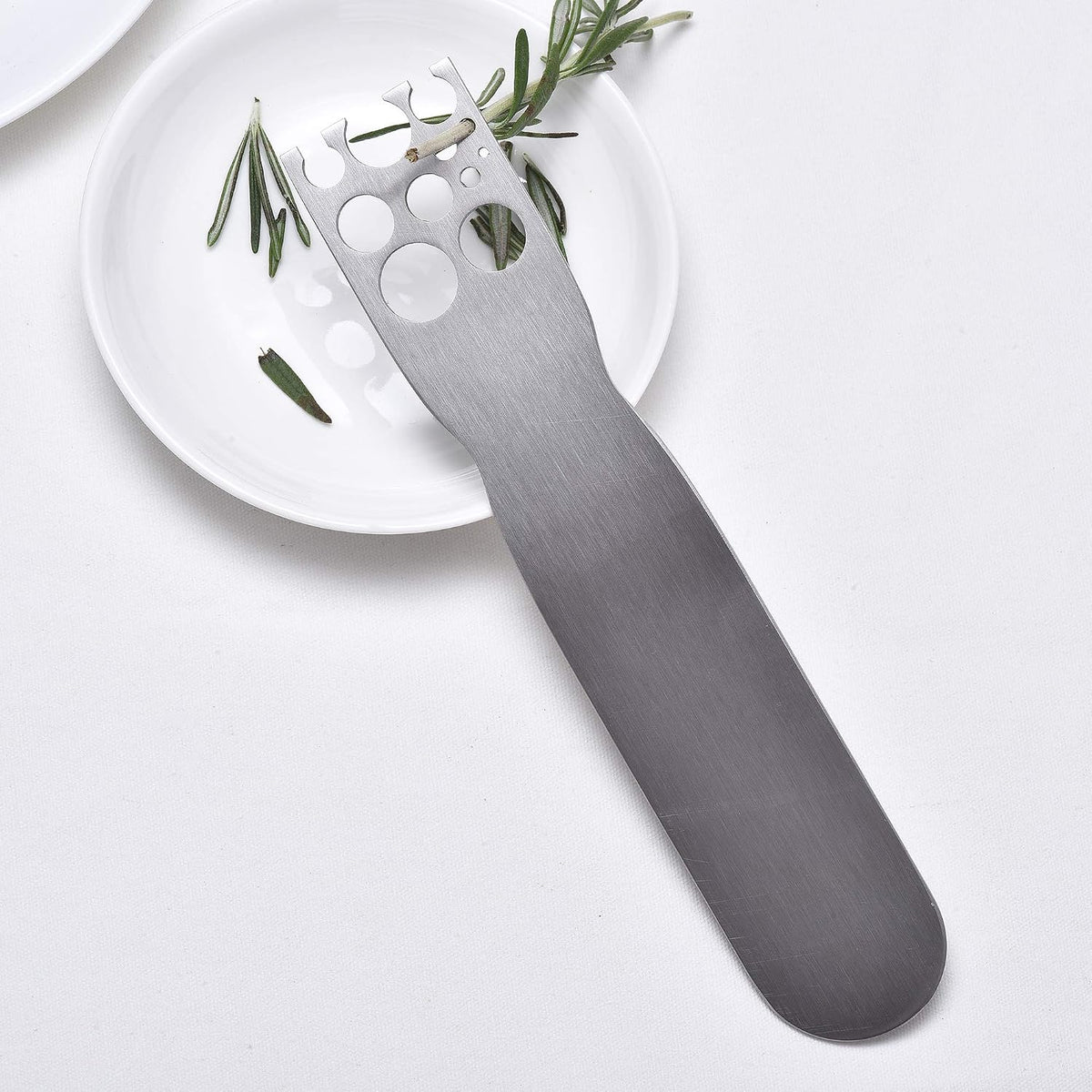 Herb Stripper, Stainless Steel herb Leaf Zip Tool for Kale, Chard, Collard Greens, Thyme and Rosemary