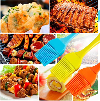 Grill Basting Brush Silicone Pastry Baking Brush BBQ Meat Oil Brush 4Pack