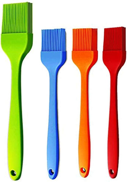 Grill Basting Brush Silicone Pastry Baking Brush BBQ Meat Oil Brush 4Pack