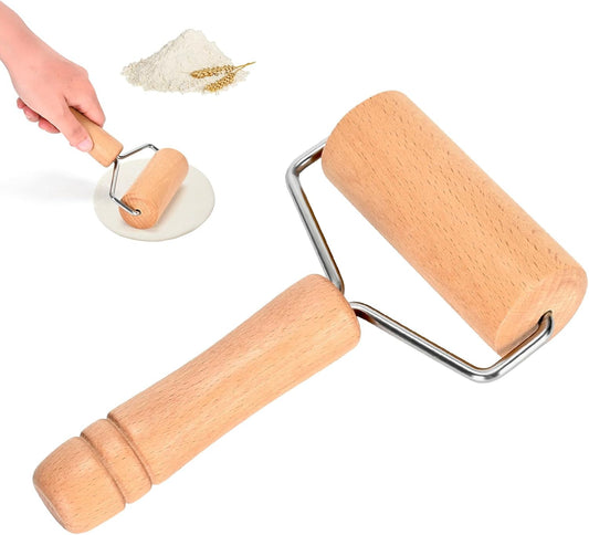 Rolling Pin, Wooden Rolling Pins For Baking, Pizza Dough Roller, Not Easy To Crack, Non-Stick Wood Pastry Roller, Essential Kitchen Utensils.