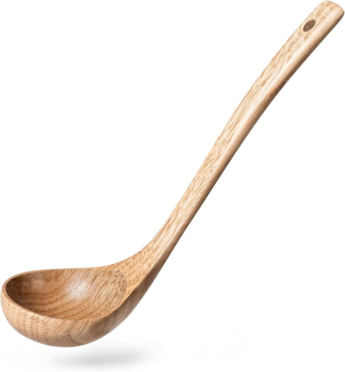 Wooden Soup Ladle for Cooking, 10.8 Inch, 3 oz, Hardwood | Deep bowl serves soups, stews, sauces and gravies; long handle offers comfortable reach and is gentle on nonstick cookware.