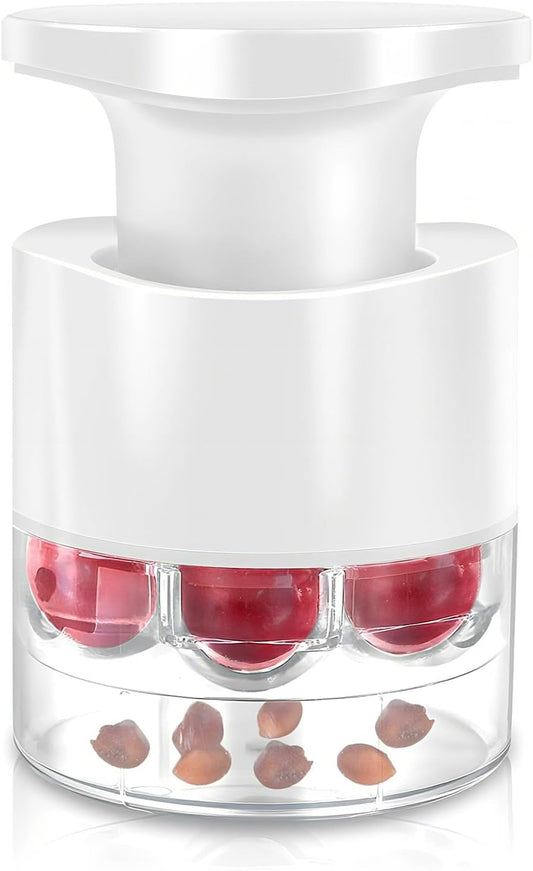 Cherry Pitter, 2025 New Quickly Multiple Cherries Seed Remover Cherry Pitter Multiple, Upgrade Multi-Function Cherry Pitters Core Remover 7-Hole Cherrys Pitters Tool (1, White)