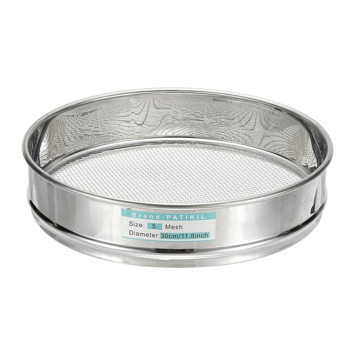 20 Mesh(0.9mm) Lab Sieve, 11.8"(30cm) Diameter Sifting Screen 304 Stainless Steel Wire Cloth Fine Mesh Sieve for Industrial Laboratory Home Soil Sifter Dry Sift Screens Hash