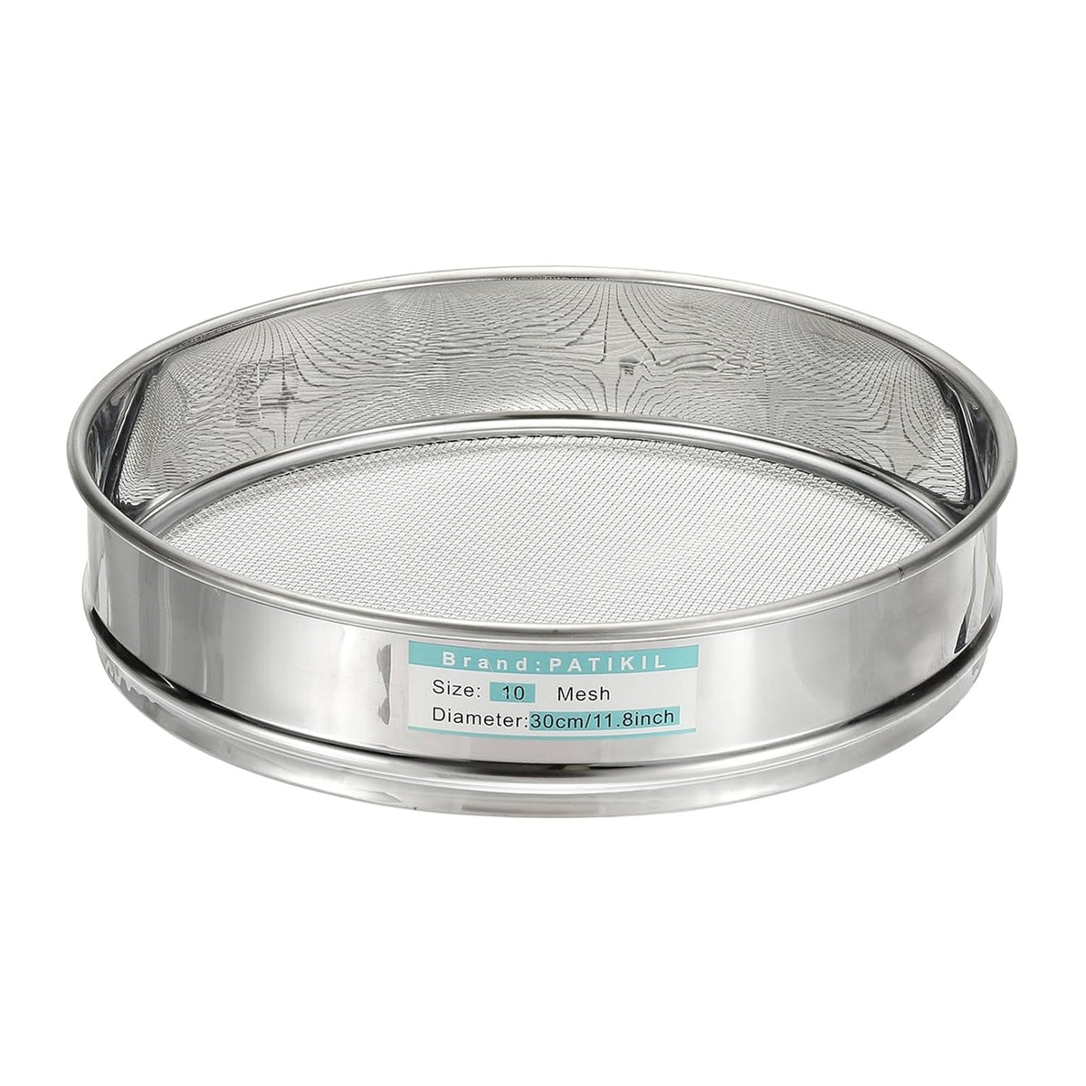 20 Mesh(0.9mm) Lab Sieve, 11.8"(30cm) Diameter Sifting Screen 304 Stainless Steel Wire Cloth Fine Mesh Sieve for Industrial Laboratory Home Soil Sifter Dry Sift Screens Hash