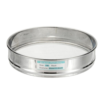 20 Mesh(0.9mm) Lab Sieve, 11.8"(30cm) Diameter Sifting Screen 304 Stainless Steel Wire Cloth Fine Mesh Sieve for Industrial Laboratory Home Soil Sifter Dry Sift Screens Hash