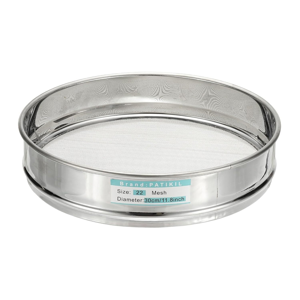 20 Mesh(0.9mm) Lab Sieve, 11.8"(30cm) Diameter Sifting Screen 304 Stainless Steel Wire Cloth Fine Mesh Sieve for Industrial Laboratory Home Soil Sifter Dry Sift Screens Hash