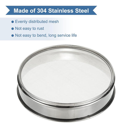 20 Mesh(0.9mm) Lab Sieve, 11.8"(30cm) Diameter Sifting Screen 304 Stainless Steel Wire Cloth Fine Mesh Sieve for Industrial Laboratory Home Soil Sifter Dry Sift Screens Hash