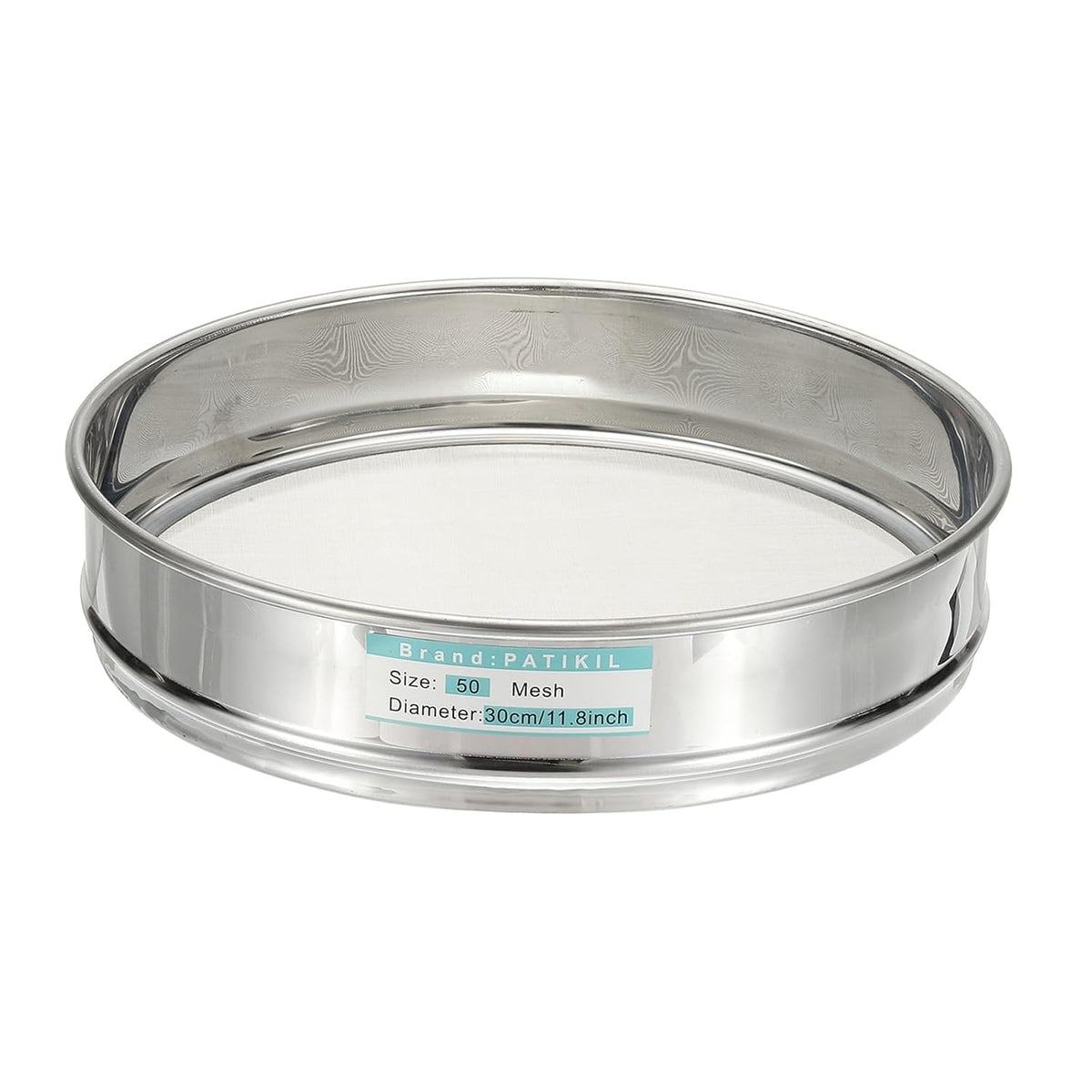 20 Mesh(0.9mm) Lab Sieve, 11.8"(30cm) Diameter Sifting Screen 304 Stainless Steel Wire Cloth Fine Mesh Sieve for Industrial Laboratory Home Soil Sifter Dry Sift Screens Hash