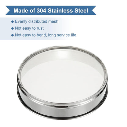 20 Mesh(0.9mm) Lab Sieve, 11.8"(30cm) Diameter Sifting Screen 304 Stainless Steel Wire Cloth Fine Mesh Sieve for Industrial Laboratory Home Soil Sifter Dry Sift Screens Hash
