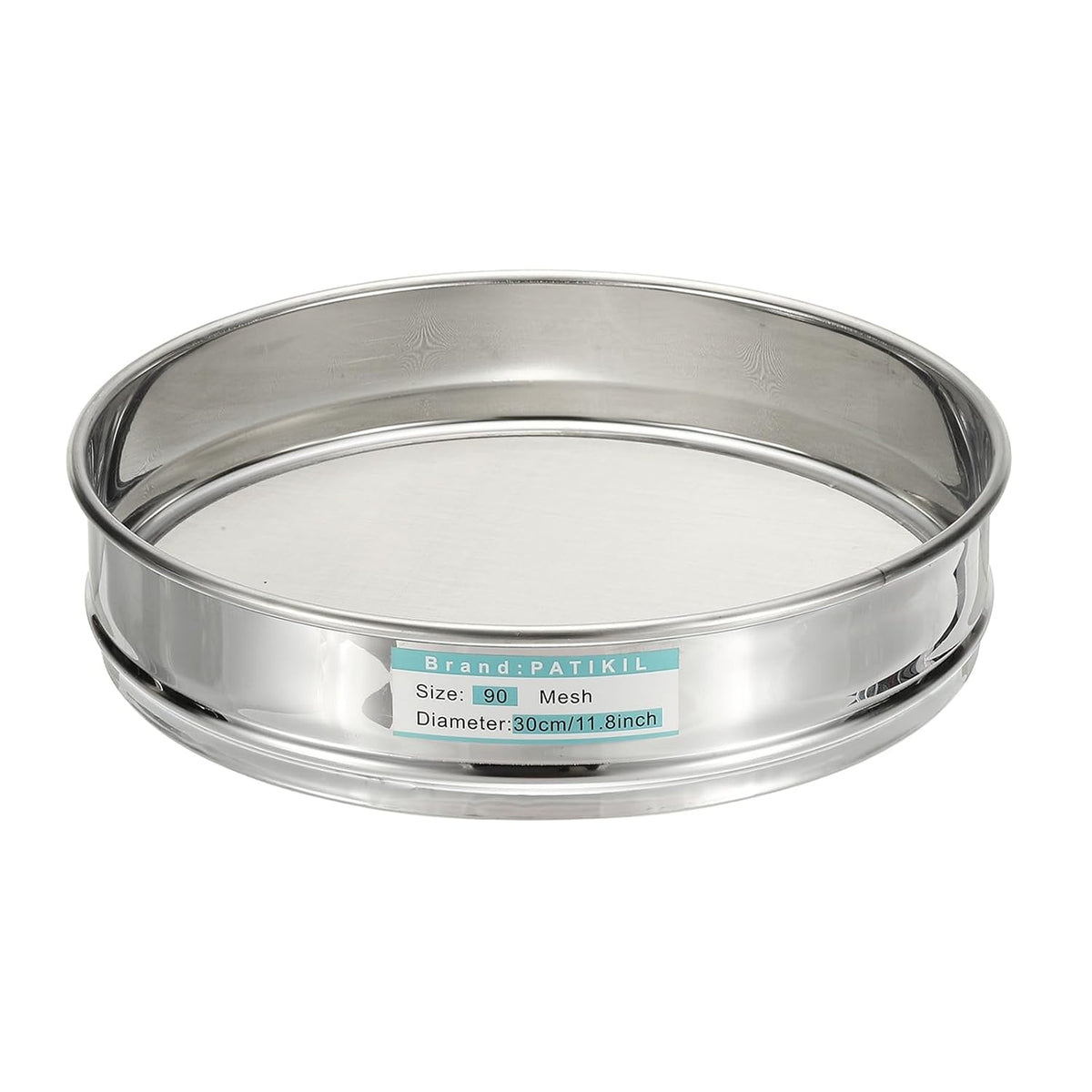 20 Mesh(0.9mm) Lab Sieve, 11.8"(30cm) Diameter Sifting Screen 304 Stainless Steel Wire Cloth Fine Mesh Sieve for Industrial Laboratory Home Soil Sifter Dry Sift Screens Hash