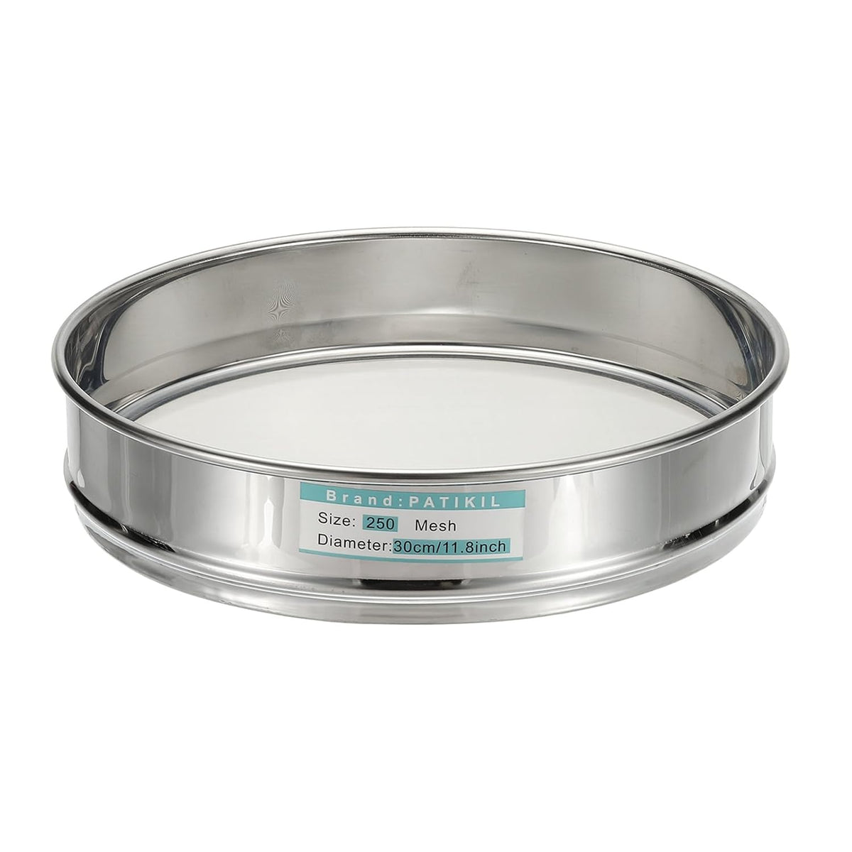 20 Mesh(0.9mm) Lab Sieve, 11.8"(30cm) Diameter Sifting Screen 304 Stainless Steel Wire Cloth Fine Mesh Sieve for Industrial Laboratory Home Soil Sifter Dry Sift Screens Hash