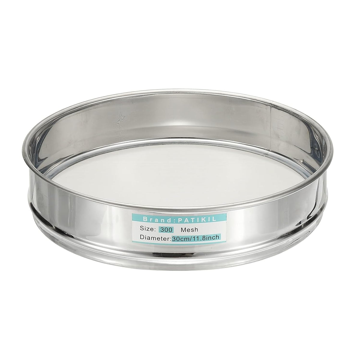 20 Mesh(0.9mm) Lab Sieve, 11.8"(30cm) Diameter Sifting Screen 304 Stainless Steel Wire Cloth Fine Mesh Sieve for Industrial Laboratory Home Soil Sifter Dry Sift Screens Hash