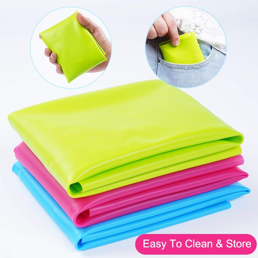 3 Pack Silicone Mats Large Sheets for Crafts Resin Jewelry Molds | 15.7" x 11.8" Silicone Placemat (Blue & Rose Red & Green), Non-Stick, Heat Resistant