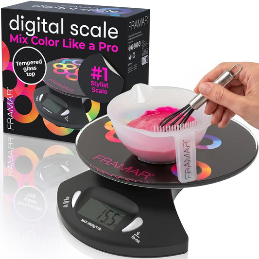 Hair Color Scale for Hair Salon, Digital Scale for Hair Color | Food for Kitchen, Stylist, Easy to Clean, Accurate, Elegant Black