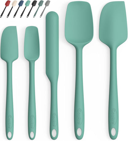 Silicone Spatula Set of 5,High Temperature Resistant, Food Grade Silicone, Dishwasher Safe, for Baking, Cooking (Pure Colorful A)