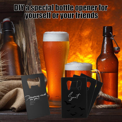 ABuff 60PCS Credit Card Bottle Opener Stainless Steel Beer Bottle Opener for Wallet Pocket, Pocker Cap Opener for Wedding Party Groomsmen Bridesmaid Gifts