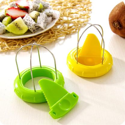 2 PCS Kiwi Peeler Professional Stainless Steel Kiwi Cutter (Green、Yellow)